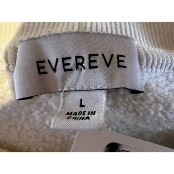 NWT Evereve Kimberly Faux Leather Sweatshirt Size L - Picture 8 of 14